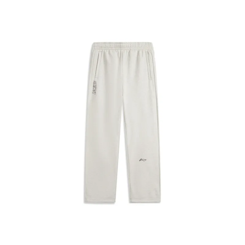 LiNing Sports Life Collection Knitted Sports Pants Men's Heather Gray Tile Gray-0