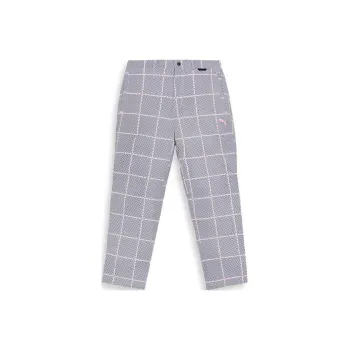 PUMA Golf Stretch Aop Plaid Casual Pants Men's Gray