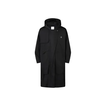 GUUKA TECH Trench Coat Unisex Black