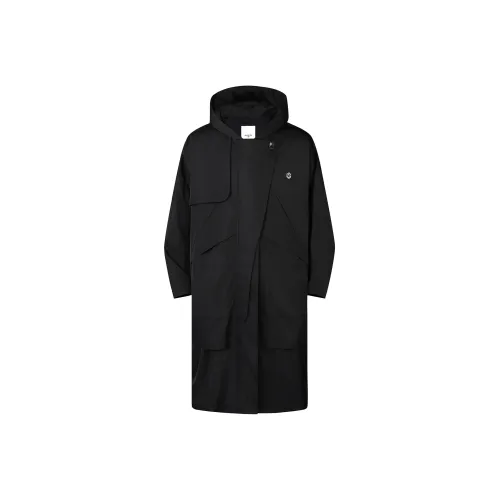 GUUKA TECH Trench Coat Unisex Black