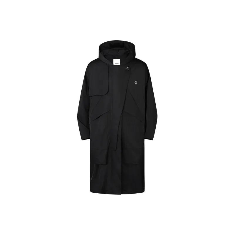 GUUKA TECH Trench Coat Unisex Black-0