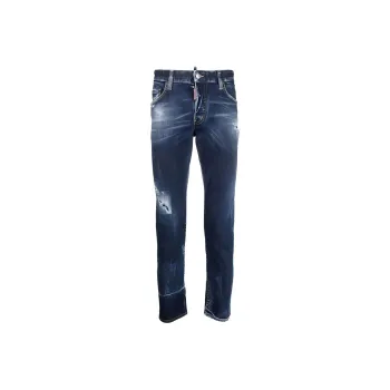 DSQUARED 2 Mid Rise Distressed Slim Cut Jeans
