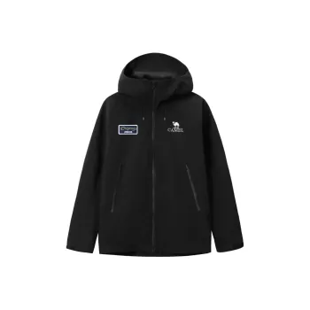 CAMEL All weather Waterproof And Windproof To Keep Warm Windbreaker Jacket Unisex Black
