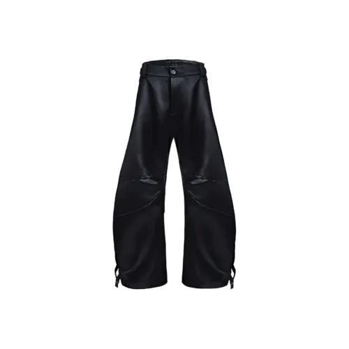 ARGUE JiàN 블랙 하의 남녀공용 캐주얼 팬츠