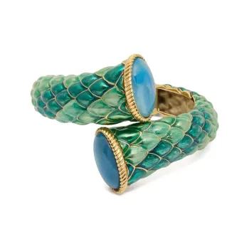 Roberto Cavalli Scaled Cuff Bracelet