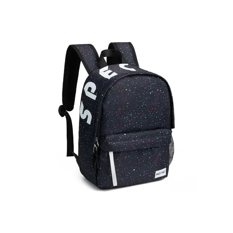 LOVERPUSS Fabric Backpack Unisex Baby's Breath Black-1