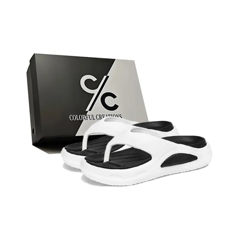 Colorful Creations Quiet Abrasion Resistant Slip Resistant Flip Flops Men's Box-5
