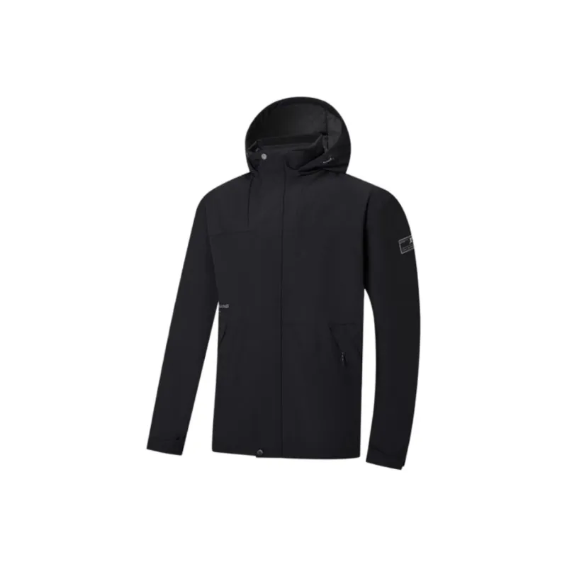 XTEP Variety Training Collection Trench Coat Men's Jet Black-0