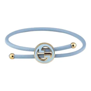 GUCCI Leather, Enamel, Brass Bracelets Unisex Blue