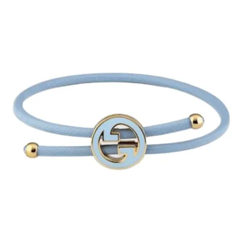 GUCCI Leather, Enamel, Brass Bracelets Unisex Blue
