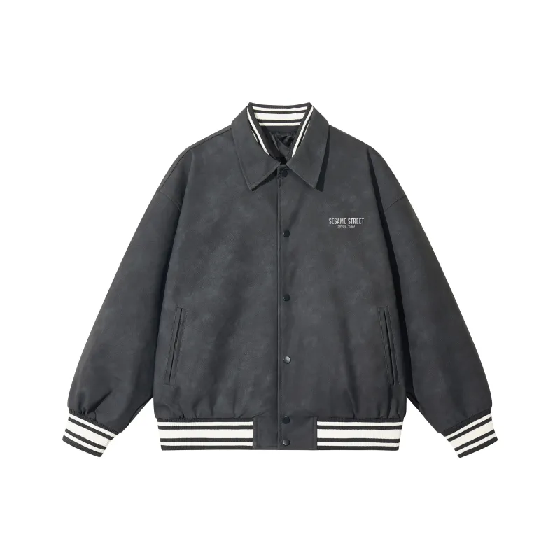 SESAME STREET Leather Jacket Unisex-4