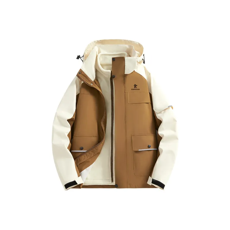 ROBINHOOD Water Resistant Windproof Breathable Warm Water Repellent Cold Resistant Rainproof Windbreaker Jacket Unisex-2