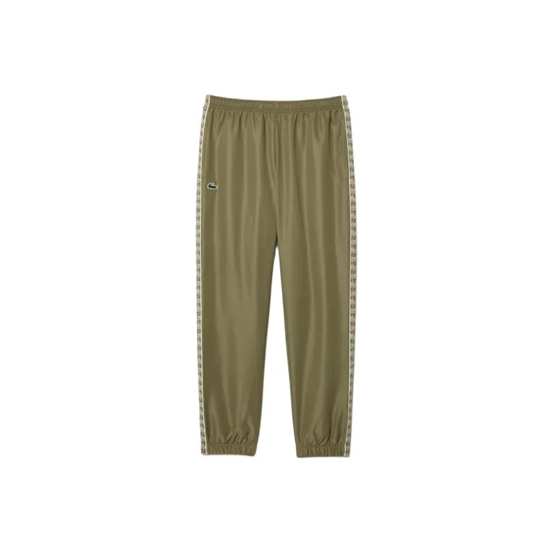 LACOSTE Knitted Sports Pants Men's Khaki Green-0