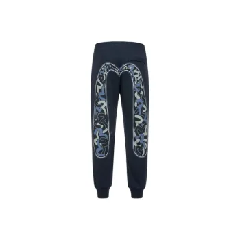 EVISU Casual Pants Men's Navy Blue