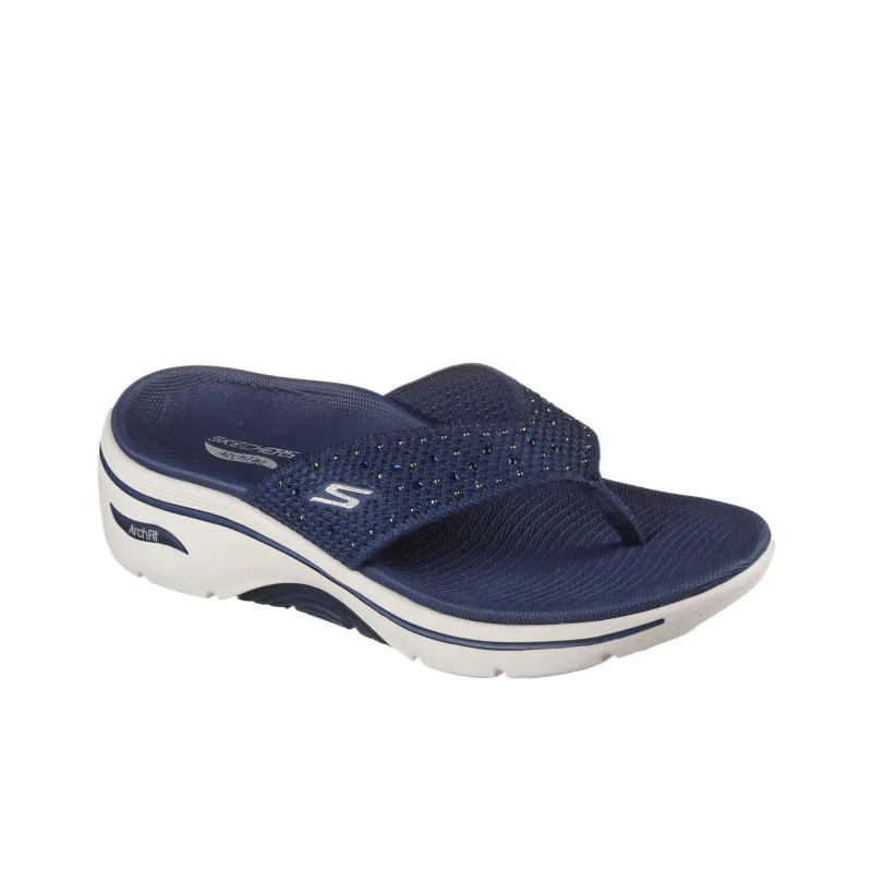 Skechers GO Walk Arch Fit 2.0 Rubber Sole Abrasion Resistant Slip Resistant Flip Flops Women's Marine Blue-2