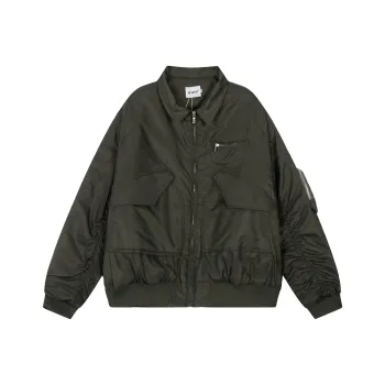 WLNEXT Pilot Jacket Puffer Jacket Stylish Winter Outerwear For Men Unisex Green