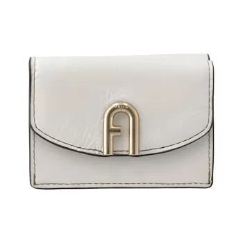 Furla Primula Calfskin Wallet Mini Unisex White