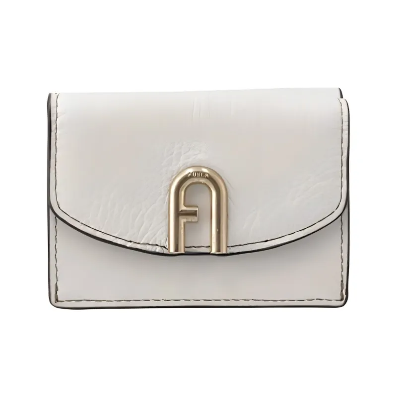 Furla Primula Calfskin Wallet Mini Unisex White-0