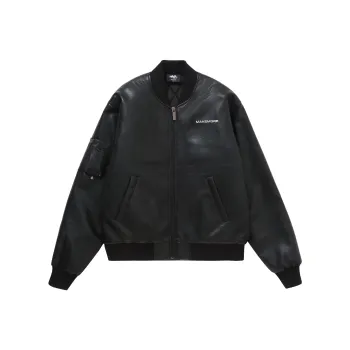 Makemore Baseball Jacket Unisex Black