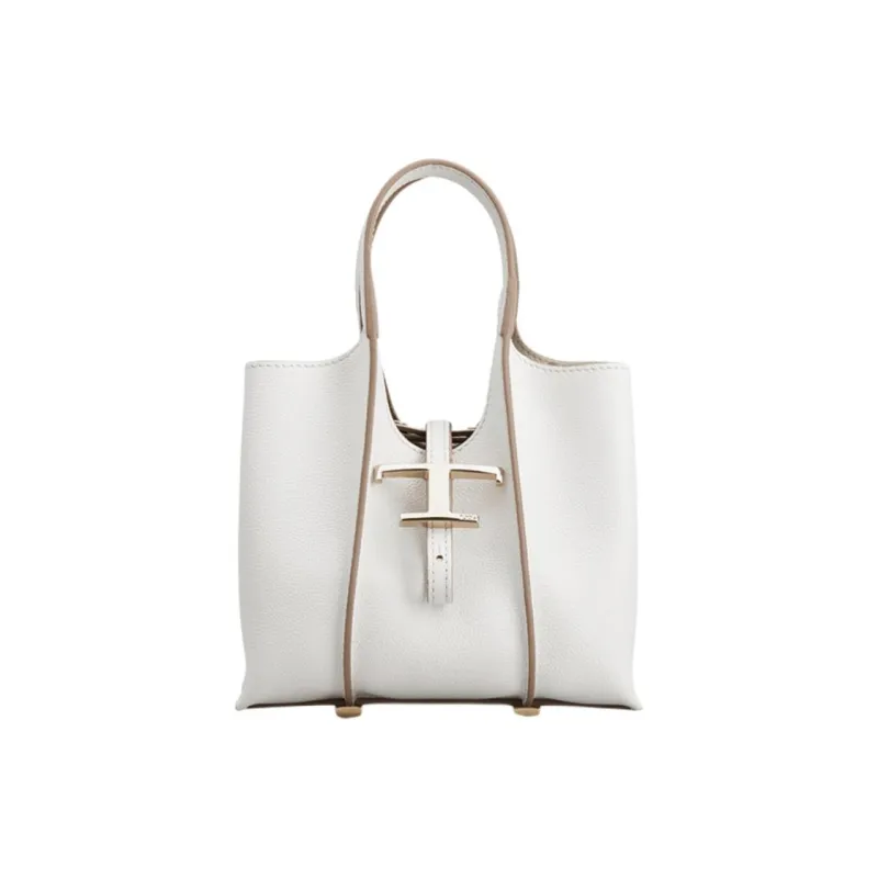 TOD'S T Timeless Leather Handbag Mini Women's White-0