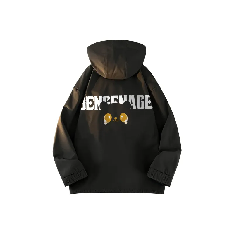 BENGEN Jackets Coats Unisex Black-0