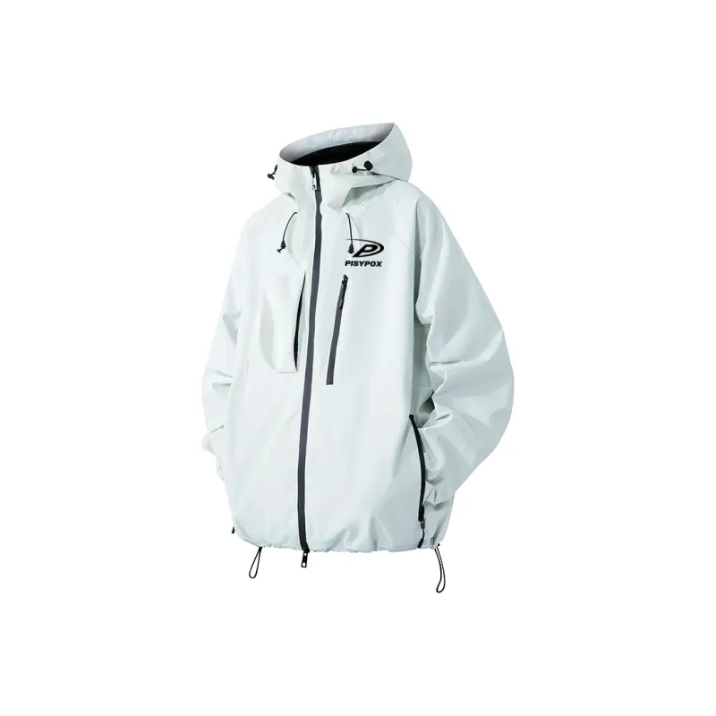 PISYPOX Waterproof And Windproof Windbreaker Jacket Unisex Black-5