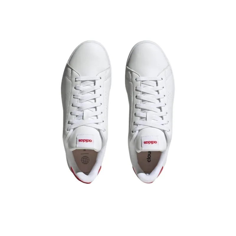 Adidas Advantage Anti Slip Wear Resistant Low Top Skateboard Shoes Men's White-2