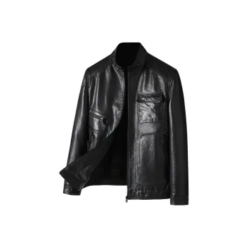 KAISER Leather Jacket Men's Black