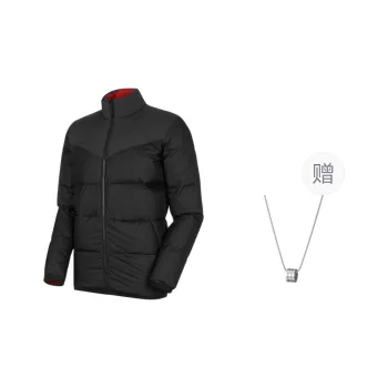 MAMMUT Down Jacket Unisex Black-Red/Black Scooter Comes With Necklace
