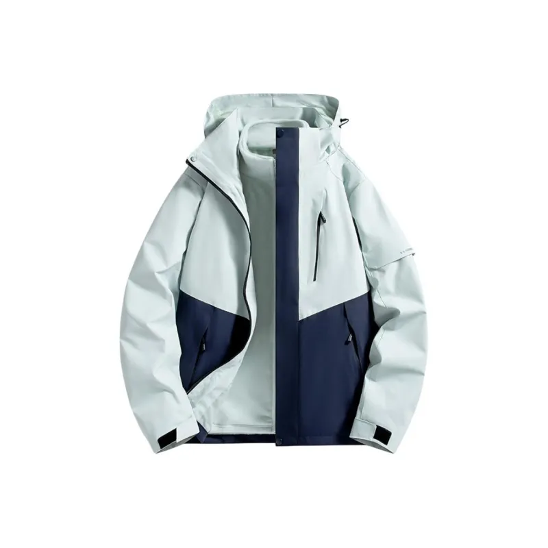 Yalu Diagonal Zipper Breathable Water Resistant Windproof Windbreaker Jacket Unisex-8