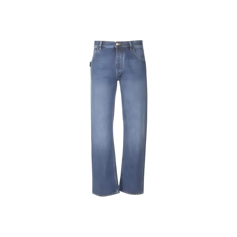 Bottega Veneta Logo Patch Straight Leg Jeans-0