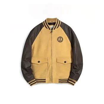MCS Leather Jacket Men's Yellow