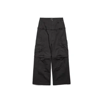 Balenciaga Cut Up Cargo Pants In Black Cargo Pants Unisex Black
