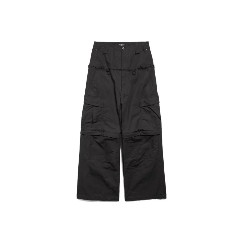 Balenciaga Cut Up Cargo Pants In Black Cargo Pants Unisex Black-0
