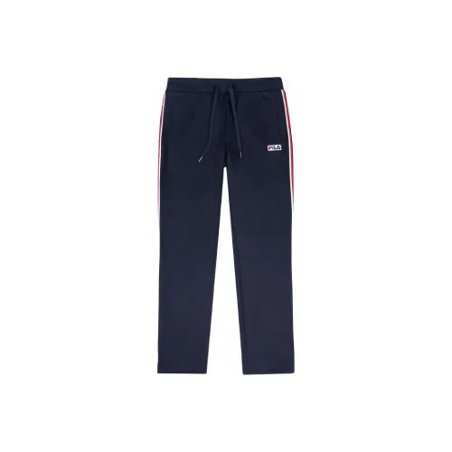 FILA Knitted Sports Pants Unisex Marine Blue