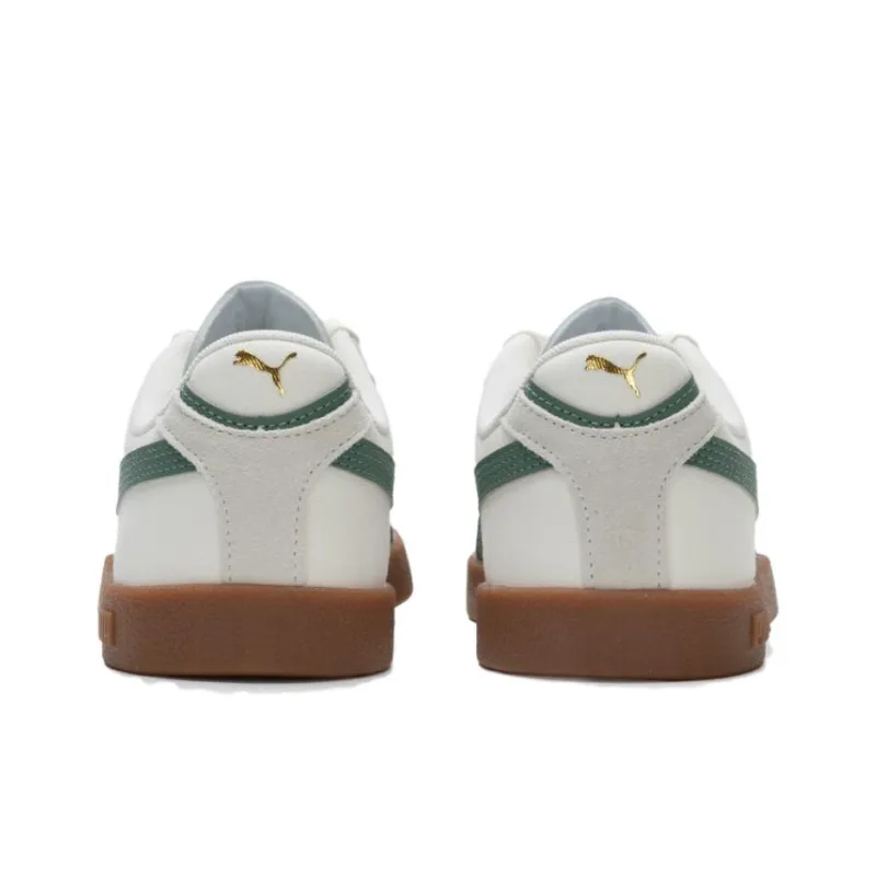 PUMA Club 2 Anti Slip Wear Resistant Low Top Skateboard Shoes Unisex White Green-3
