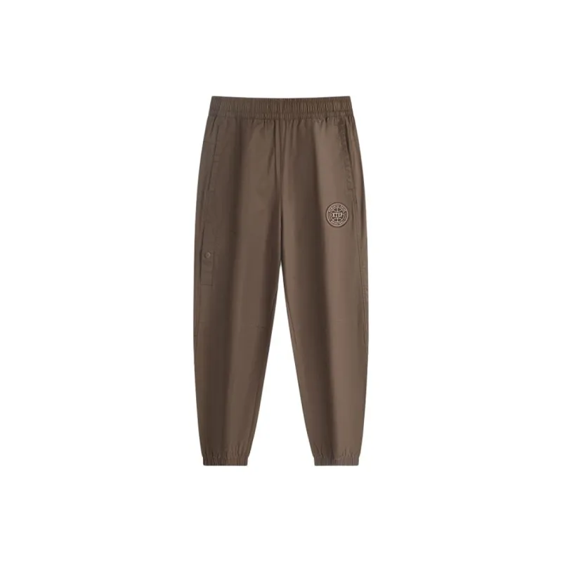 XTEP Knitted Sports Pants Men's Coffee Brown-0