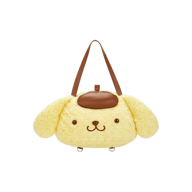 Sanrio Rose Velvet Handheld Shoulder Bag Unisex Pompompurin-0