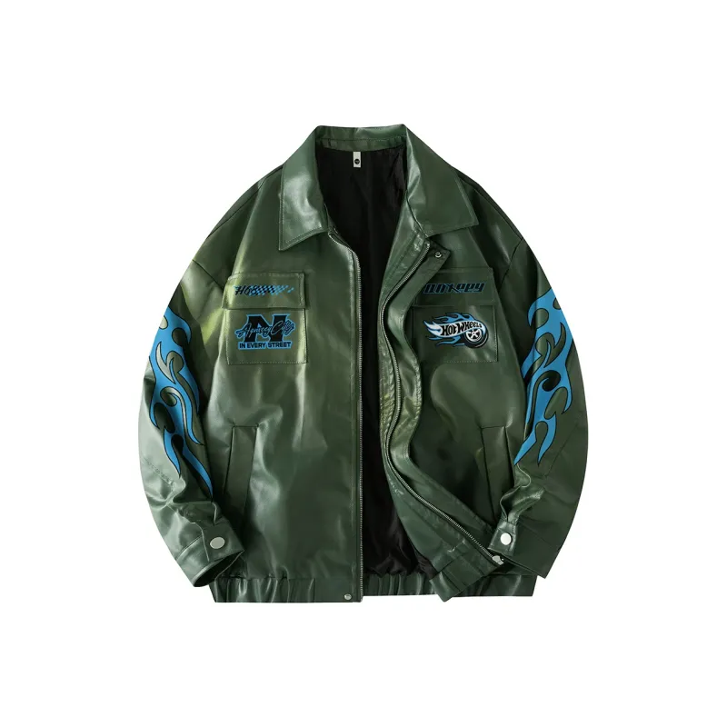 Qnxeey Leather Jackets Unisex-8