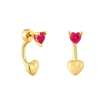 TAOSIXIONG Silver Plated With 18k Gold Earrings Women's Gold