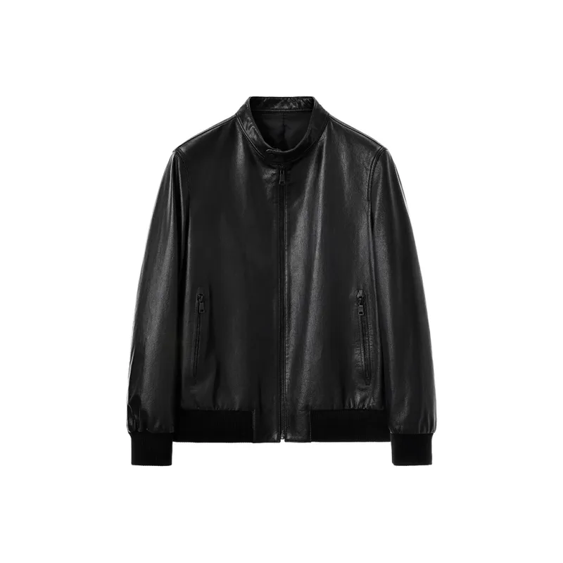 SINBOS Leather Jacket Men's Smoke Ink-0