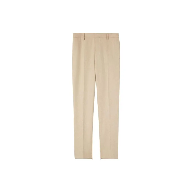 OFF WHITE Tag Wool Slim Zip Pant 'Beige'-0