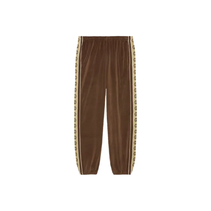 GUCCI Knitted Sweatpants Men's Brown-0