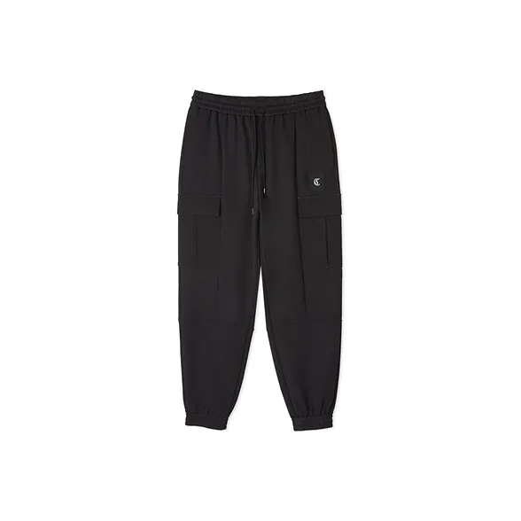 Cabbeen Knitted Sweatpants Men's Coal Black 01-0