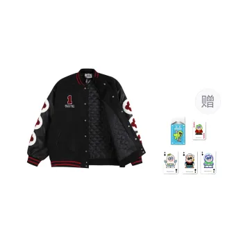 CHOSEN1 CH Padded Baseball Jacket Unisex Wine Color Scheme