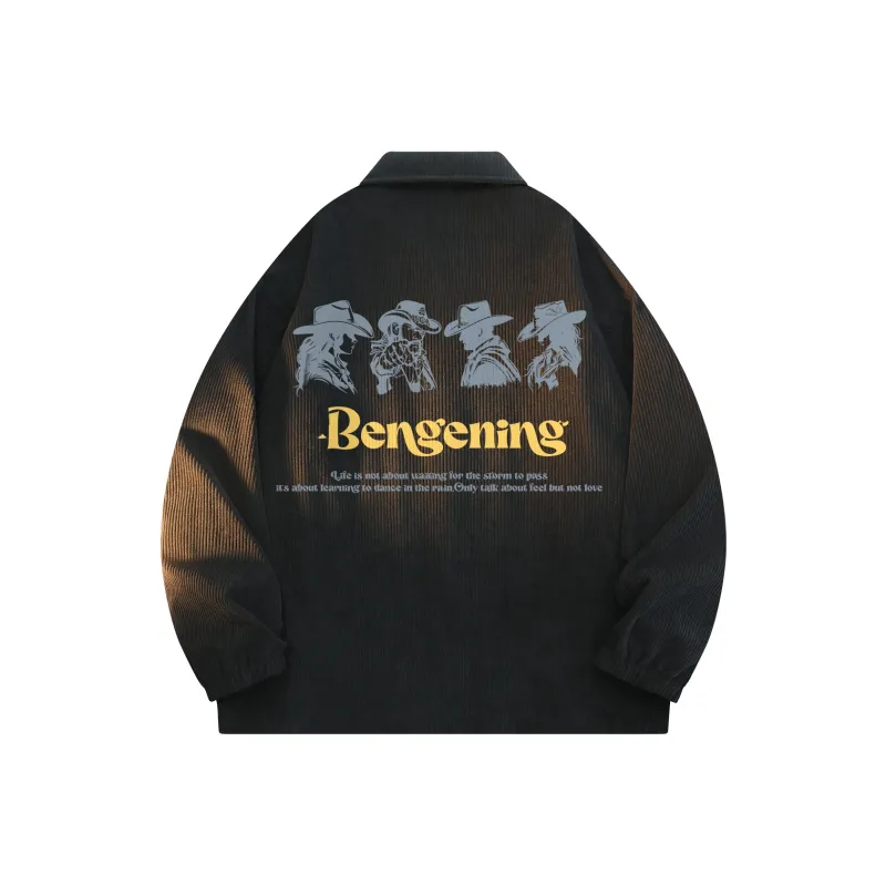 BENGEN Jackets Coats Unisex Black-6