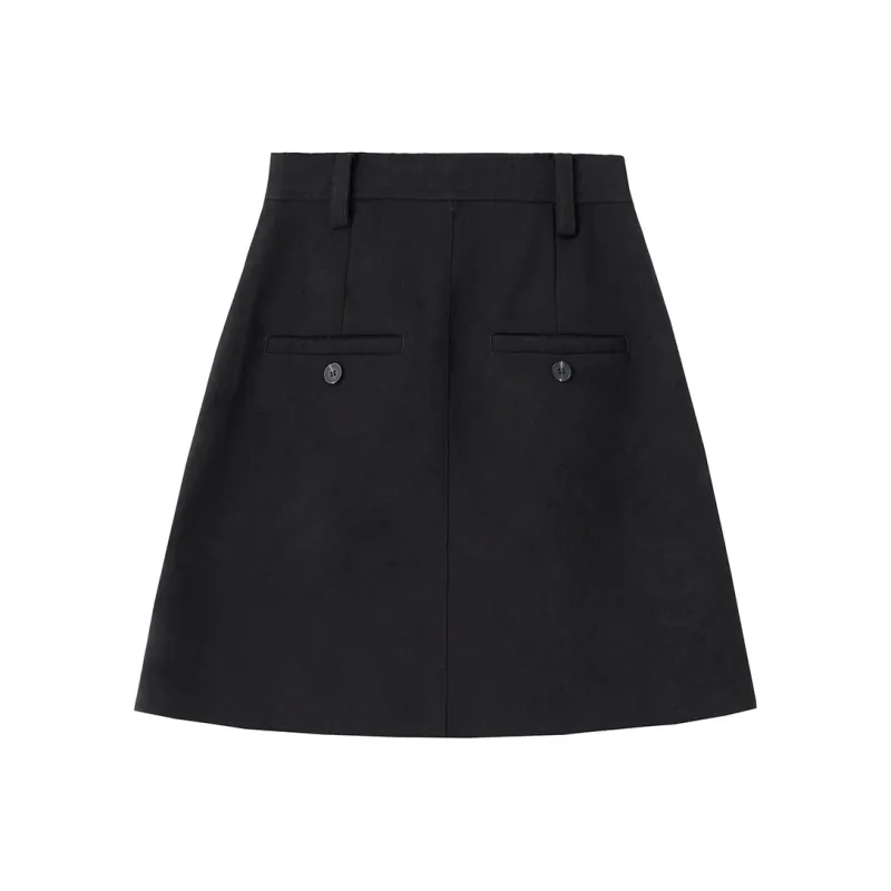 SOON FLOWER Casual Short Skirts Women's Black-1