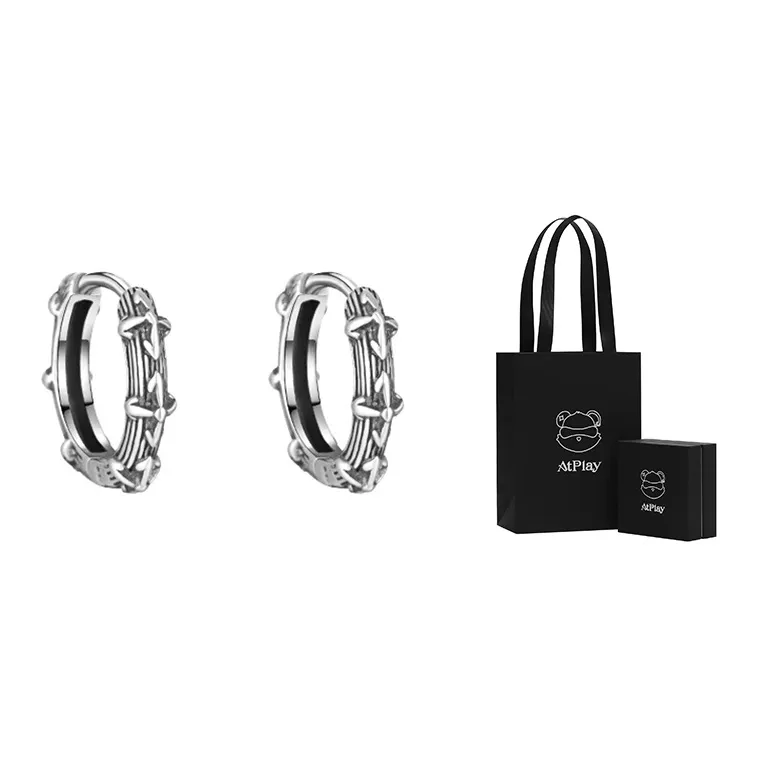 ATPLAY S925 Silver Earrings Unisex-3