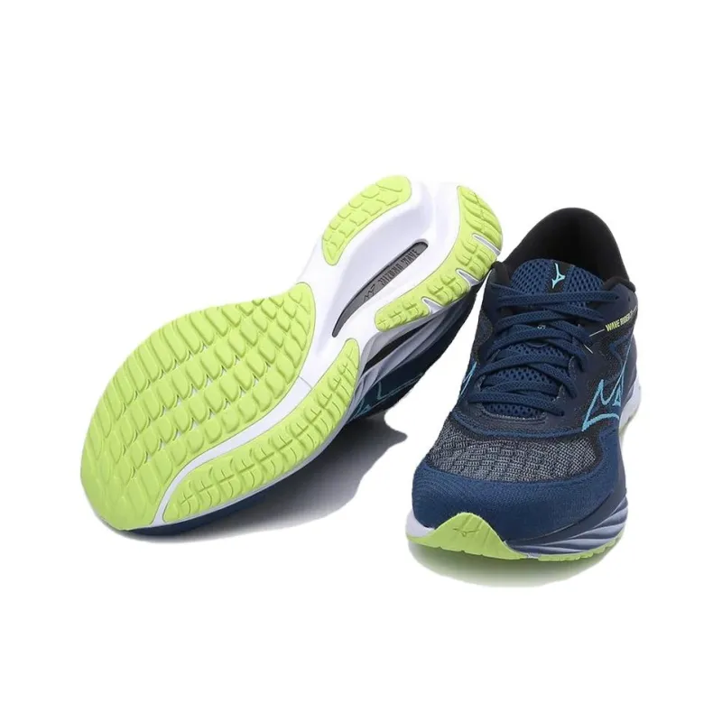 Mizuno Wave Rider 27 Ssw Super Wide 'Navy Lime'-4