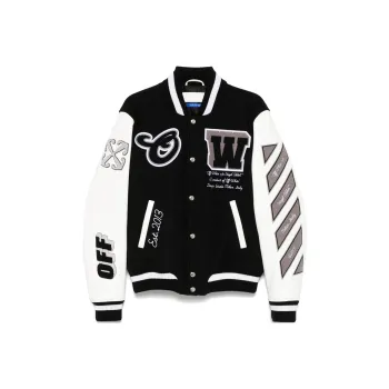 OFF WHITE Lea Applique Varsity Jacket